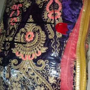 Velvet Embroidery Works Lehanga