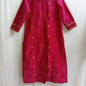 🎉50% OFF🎉Festive Kurti In Rose Pink Colour