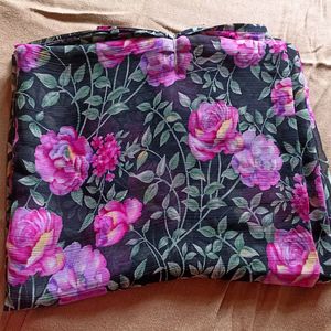 Floral Chiffon Saree