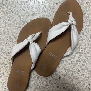 White Trendy Flipflops