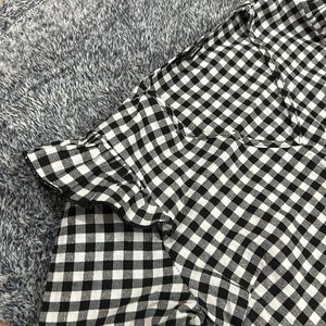 Cute Cotton top - Black And White Checked