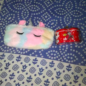 Fur Unicorn Pencil Box Pouch -Piggy Bank Imported