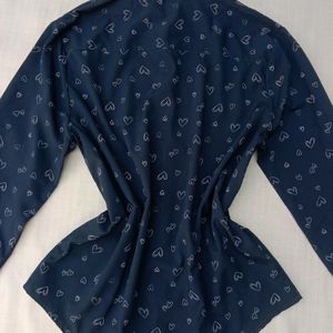 New Premium Navy Blue Heart Shirt