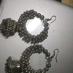 Heavy Earrings Black Metal