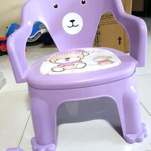 Feeding Chair With Trey Purple In Color