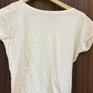 White Crop Tshirt