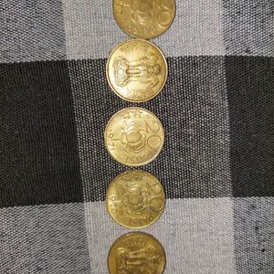 20 Paise Coins - 5 Piece