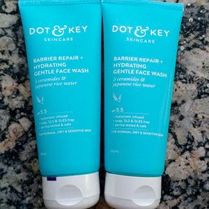 DOT & KEY Barrier Repair + Hydrating Gentle Face Wash With Probiotic|Ceremide Face Wash|Face Wash For Dry Skin,Normal Skin&Sensitive Skin