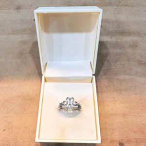 Zirconia Diamond Taj Ring Pure Silver 925