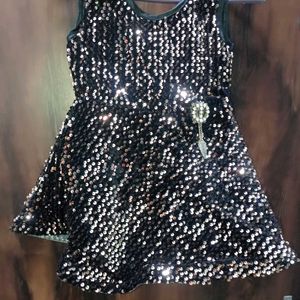 Black Glitter Frock