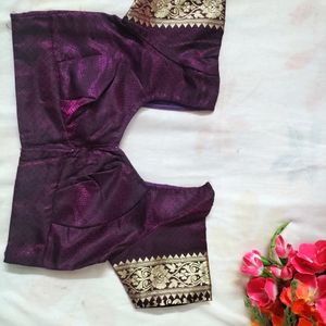 Banarasi Purple Beautiful Blouse