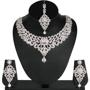 MR RHODIUM JEWELLERY SET FOR WOMEN