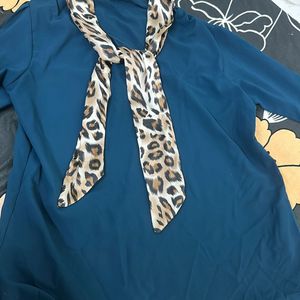 Partywear Teal Colour Top