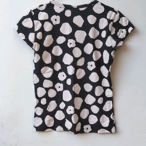 Black And White Spotted Top