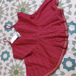 Red XL Peplum Top