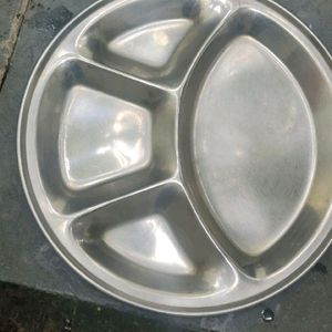 New Big Heavy 3 Compartment Thali Plate