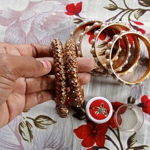 Combo Of Bangles And Ring