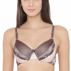 Clovia Women Push-up Lightly Padded Bra (Brown, Be