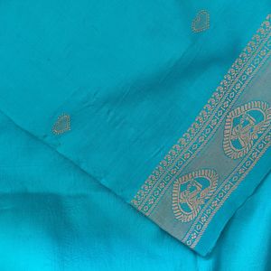 Blue Pure Silk Saree