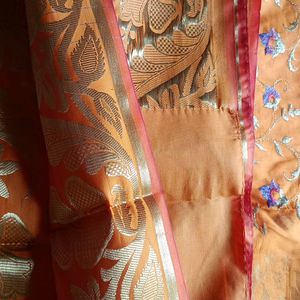 Art Silk Orange 🧡 Saree