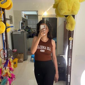 Brown Crop Top