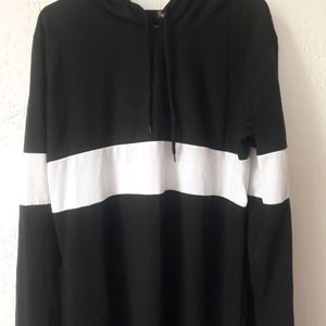 Black And White Hoodie Dress Size S