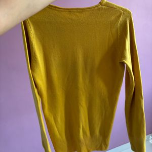 YELLOW FULL SLEEVES TOP FOR WOMEN