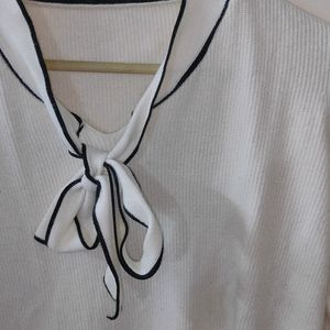 Creme  knot Sweater