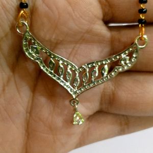 Chunky Black Stones-Studded Mangalsutra