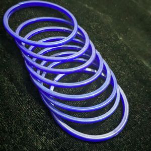 Blue Coloured Glass Bangles