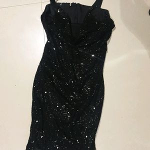 H&M Shimmer Bodycon Cowl Neck Dress