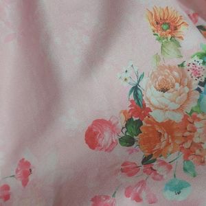 Pink Flower Print Frock