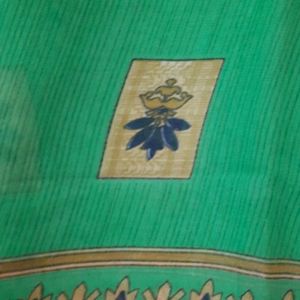 New Printed Green Saree