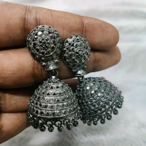 Metal Silver Jhumka