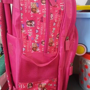 Barbie trolley school bag for kids(no torn like new)last Selling Price 1000rs