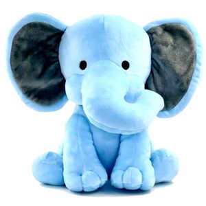 Elephant Sitting Plush Toy Blue (30cm)