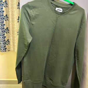 Fame forever Men Olive Casual Sweatshirt