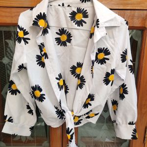 Floral Print Shirt For Woman