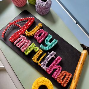 String Art Name Board