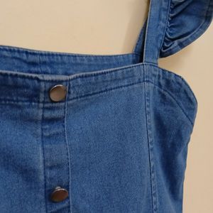 Denim Jumpsuit Skirt