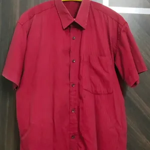 Men XL Red Checked Shirt