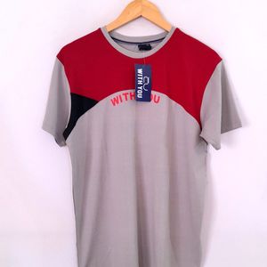 Grey & Maroon T-Shirt (Men's)