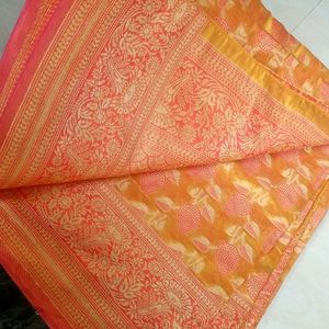 Mustard Yellow Colour Saree For Wedding