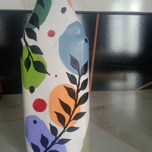 Bottle Painting Unique Showpiece Flowerpot Decor