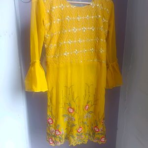 Peplum Kurti With Gharara And Dupatta