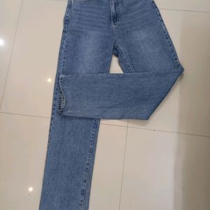 Mid Blue Straight Fit Denim