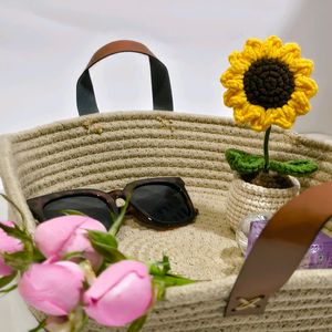 Eco-Friendly Handwoven Jute Organizer Basket with