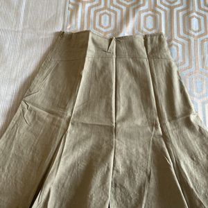 Linen Skirt - Olive Green