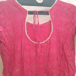 New Stitched Pink Sarara Suit Set