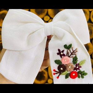 Combo Of Hair Embroidered Bow